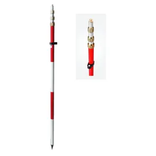 Myzox PP-450 4.5m 4-Section Prism Pole with Twist Lock - 5/8" Thread