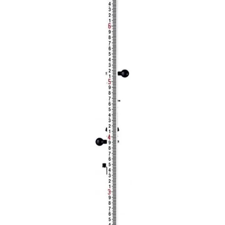 Leica GKNL4M 4m / 3 Sectioned Metric & Barcode Dual-Face Fibreglass Staff