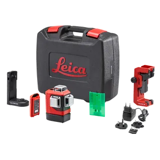 Leica Lino L6G-1 - 3x360 Green Beam Laser Level with Li-ion, Wallmount & Rugged case