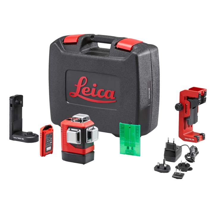 Leica Lino L6G-1 3x360 Green Beam Laser Level with Li-ion, Wallmount & Rugged case
