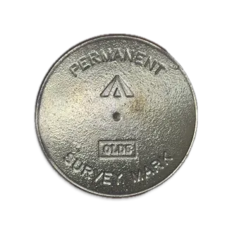 Permanent Survey Markers 10mm dia, Bronze/Brass