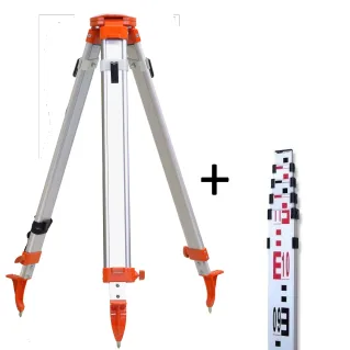 TUF Aluminium tripod dome head  + 5 m staff combo