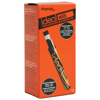 Ideal Marker - Permanent Marker Pen (Black) - Box of 12