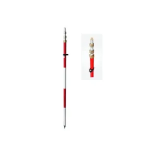 Myzox PP-450 4.5m 4-Section Prism Pole with Twist Lock - 5/8" Thread