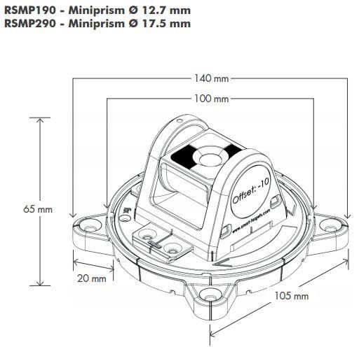 Rothbucher RSMP390-C Circular Rotating Mini Prism 25.4 mm - Copper Coating