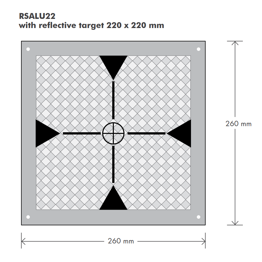 Rothbucher RSALU22 Aluminium Target Reflector
