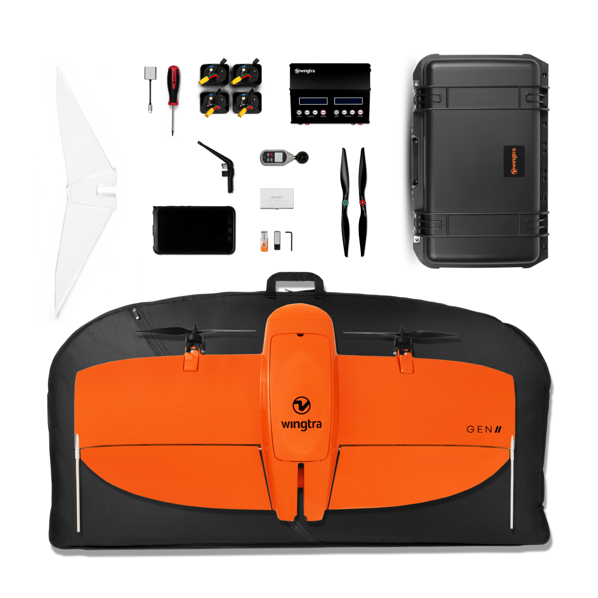 WingtraOne Gen II PPK RPAS Package with A6100 & RX1RII - includes Hardcase