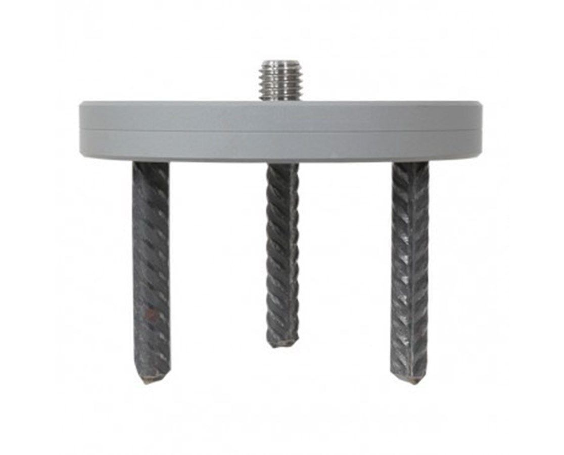 Pillar Plate Stainless Steel with with 5/8" Thread & Rebar Pins