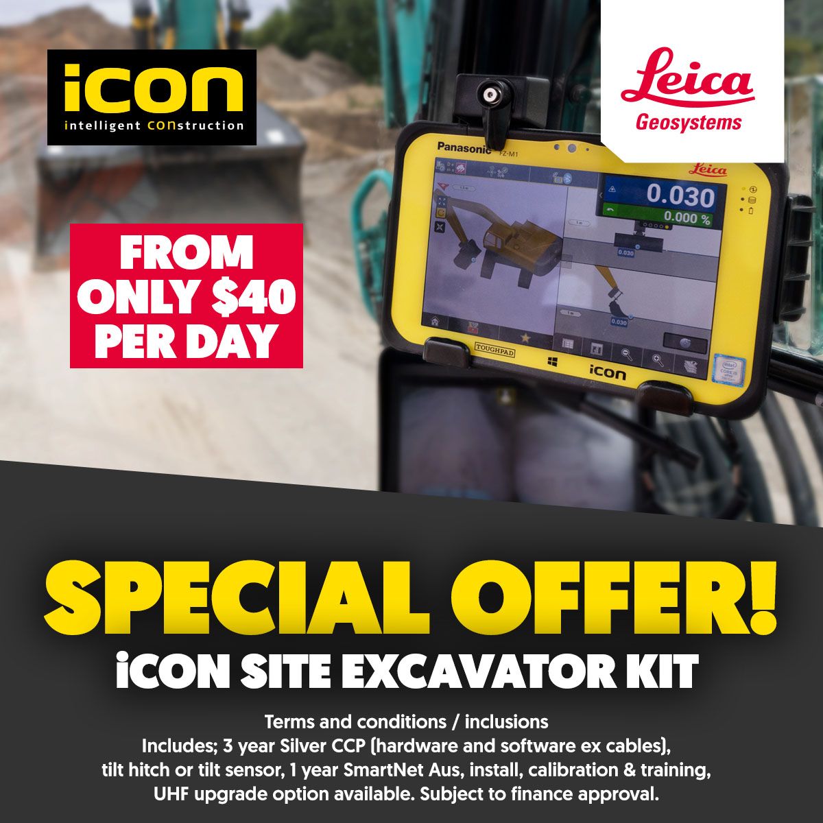 Leica Icon Site Excavator | C.R.Kennedy Geospatial Solutions