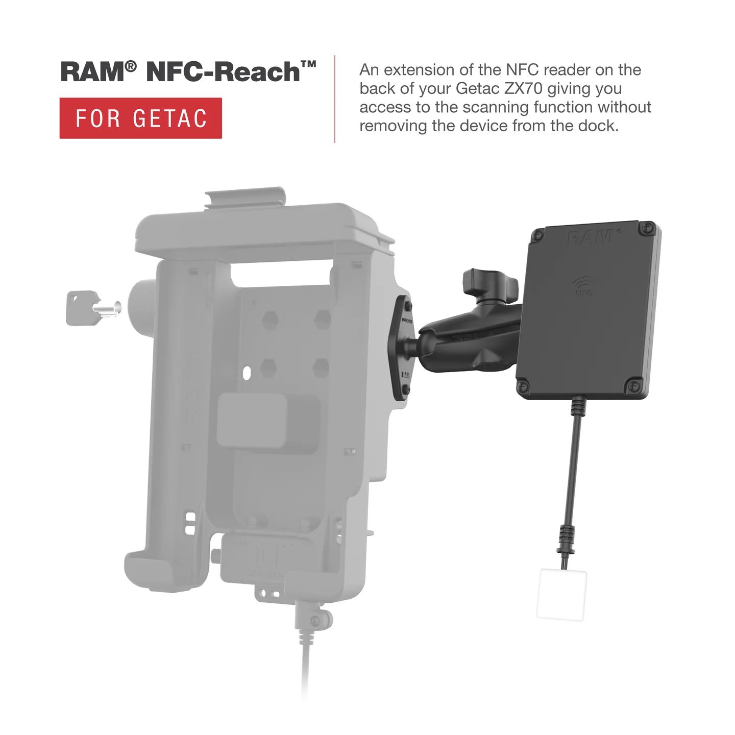RAM Getax Cradle for ZX70 7" Rugged Tablet