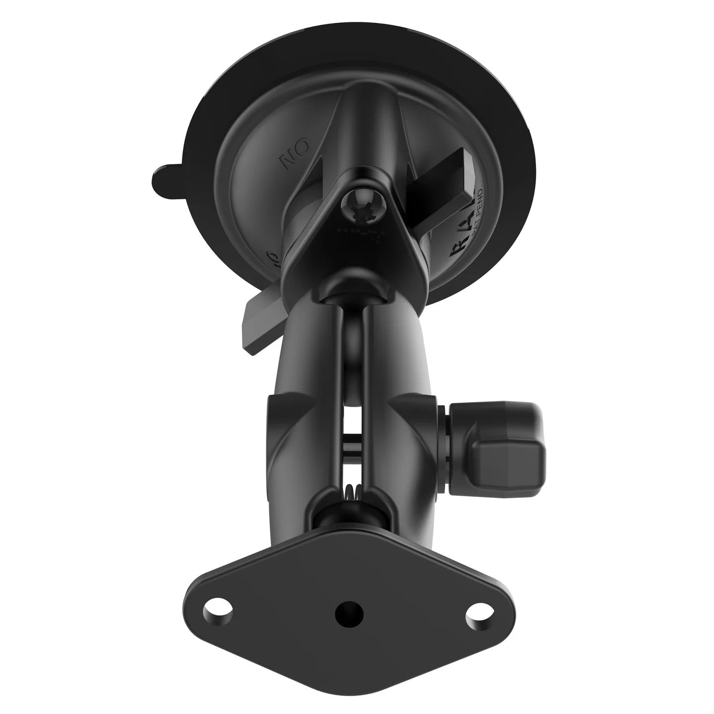 RAM Twist-Lock Suction Cup Double 1" Ball Mount - B Size Medium