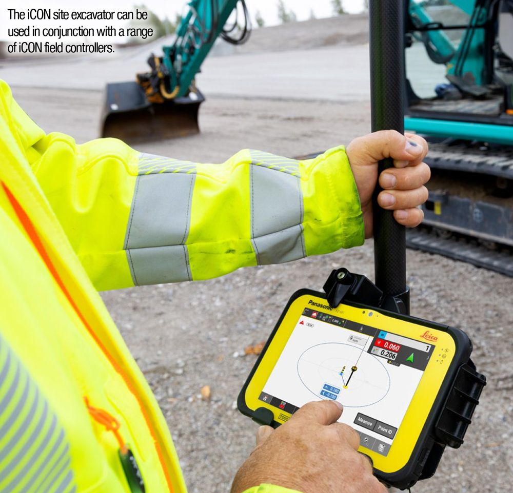 Leica iCon Site Excavator being used