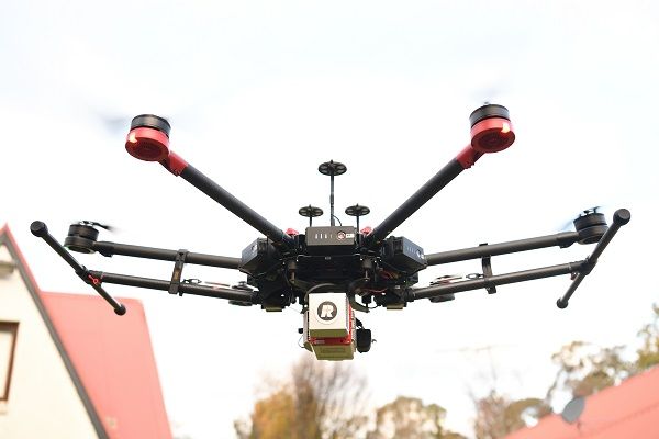 DJI M600 mounted with the RIEGL miniVUX-1 UAV system