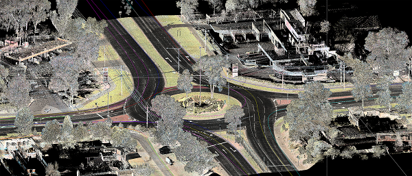 High Detail LiDAR Road Survey captured with the RIEGL miniVUX-1 UAV system