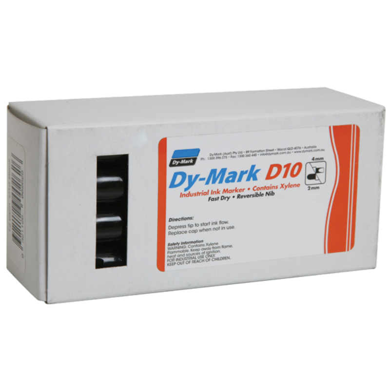 Dy-Mark D10 Ink Marker Black - Box of 12