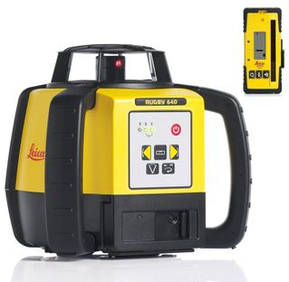 Leica Rugby 640 Red Beam Laser Level - Horizontal & Vertical