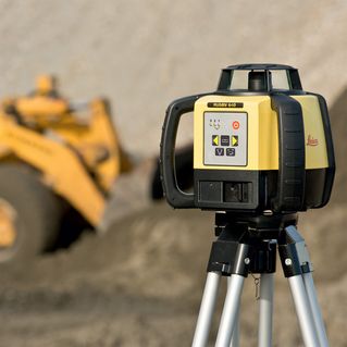 Leica Rugby 640 Red Beam Laser Level - Horizontal & Vertical