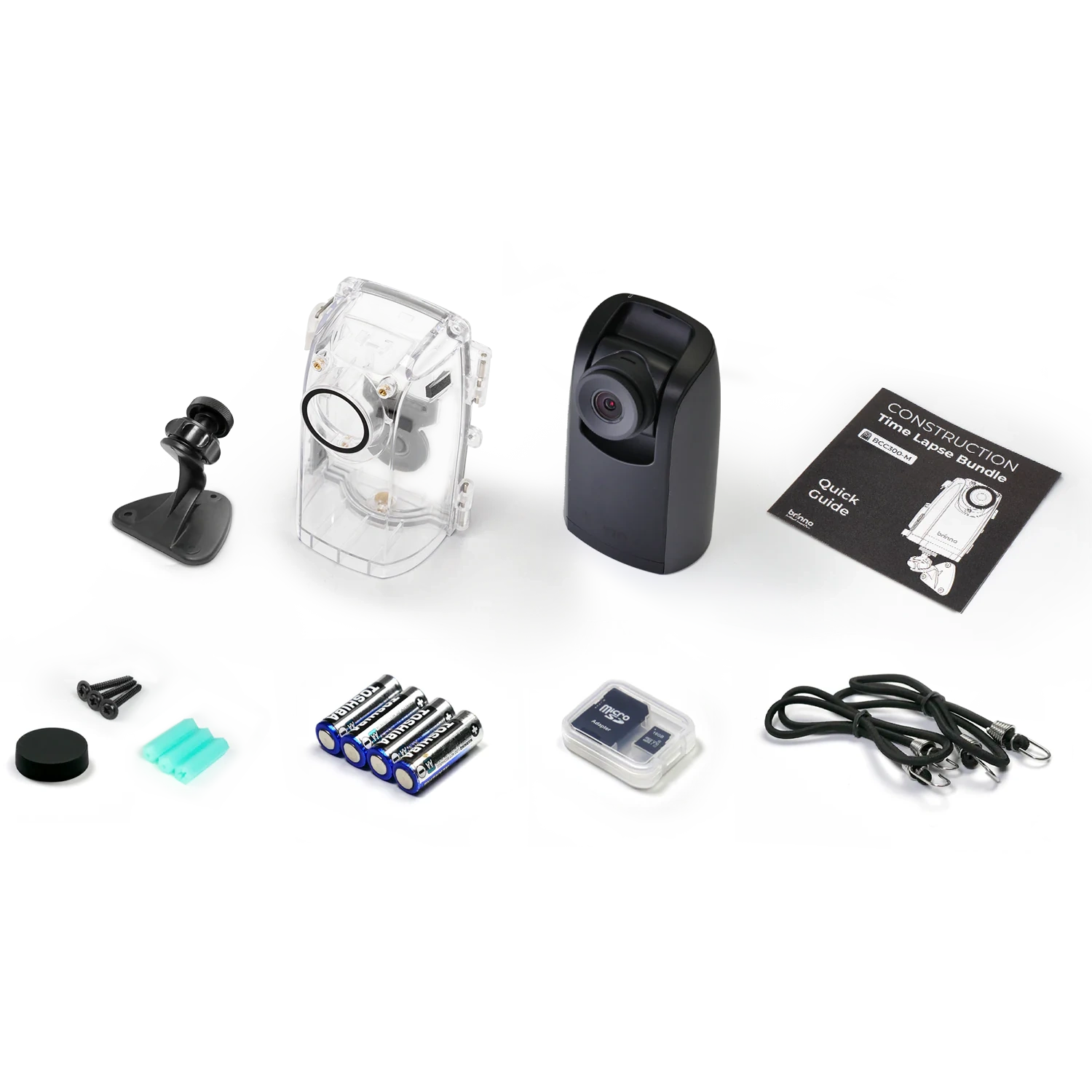 Brinno BCC300-M Time Lapse Camera kit - Incl TLC300, Housing, Wall Mount, Bungee