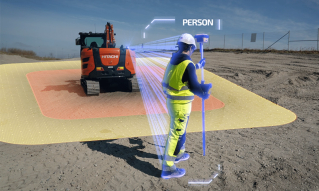 Using advanced AI for human and object detection, Leica Xsight360 identifies potential hazards, alerting operators and workers to prevent accidents and near-misses.