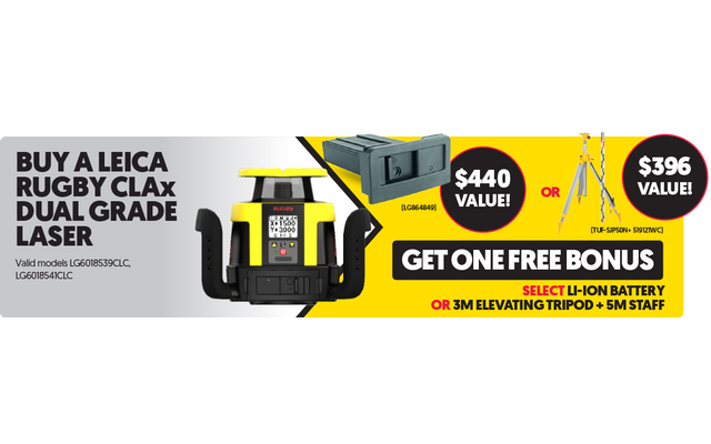 Leica Rugby CLAx 700 Hz/Vt Dial-In Dual Grade Laser ±15% with