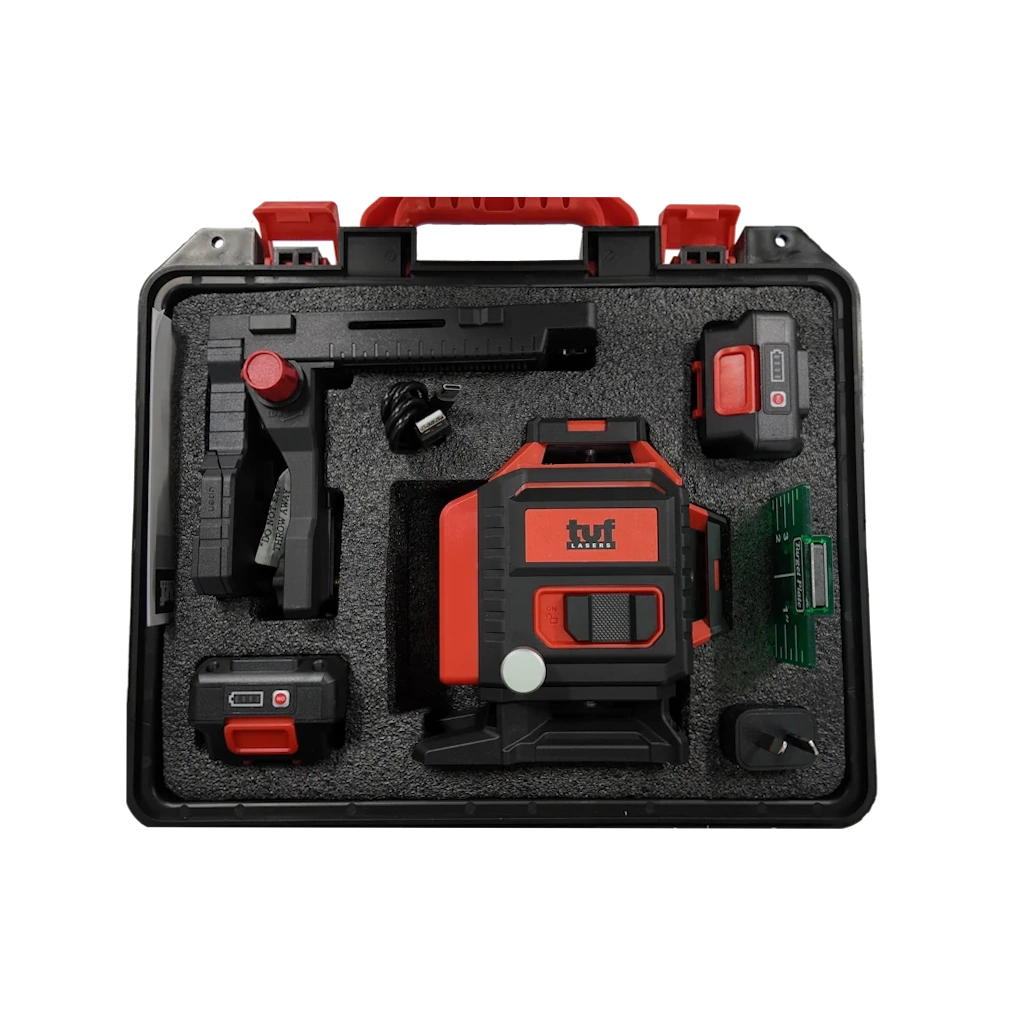 TUF LCG4 , 4 x 360 Green beam 4D laser with magnetic bracket 2 xbatteries, charger, carry