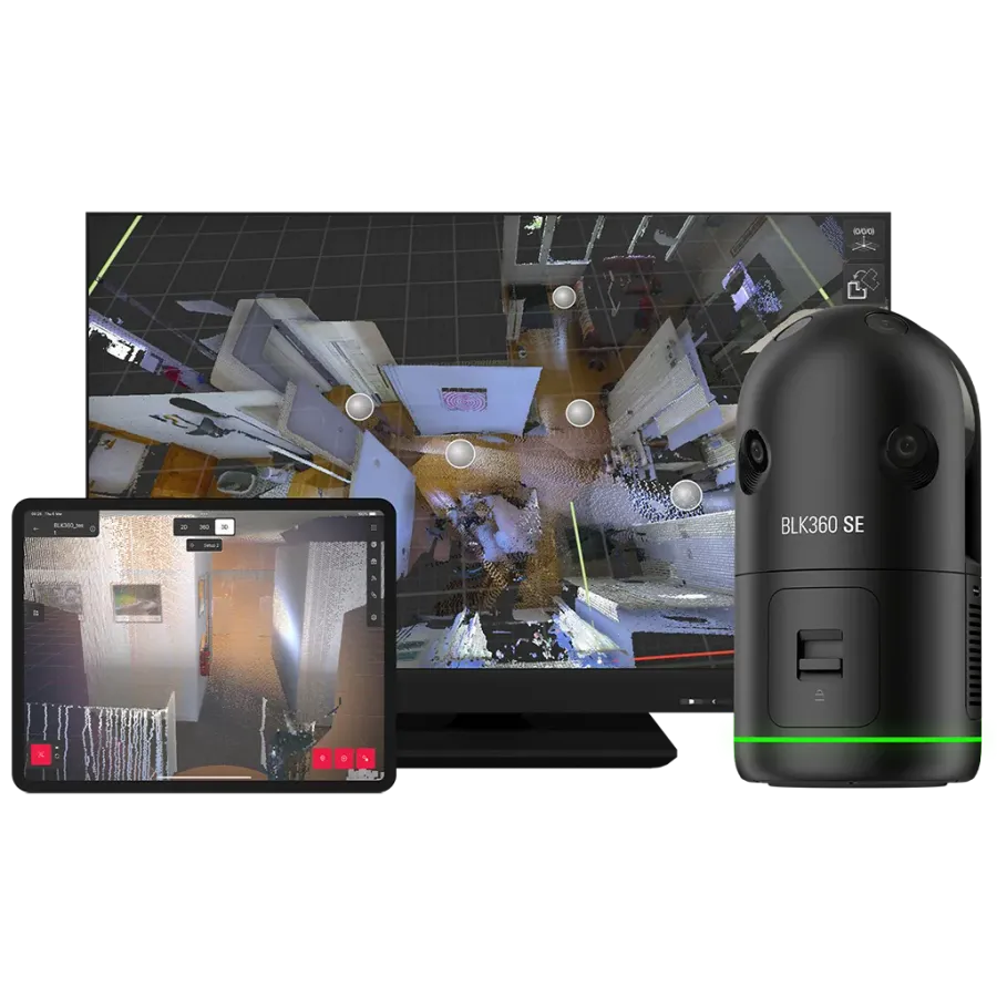 BLK360 SE point cloud capture of an interior building space