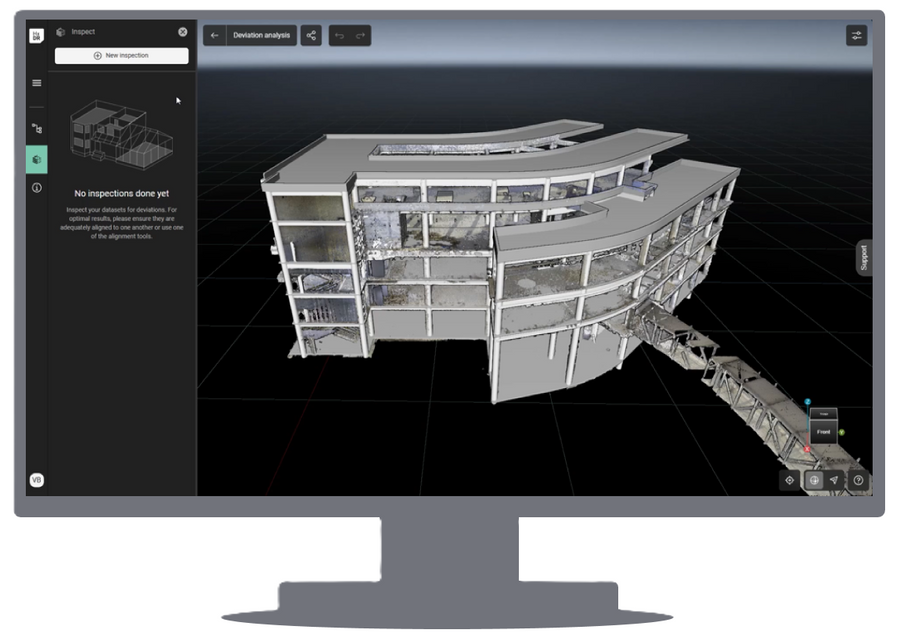 Overview of cloud-based reality capture data management platform interface