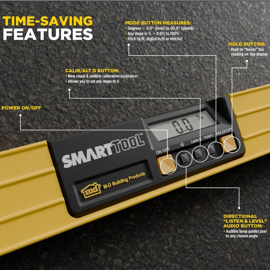 M-D SmartTool Digital Spirit Level - 120cm Gen 2