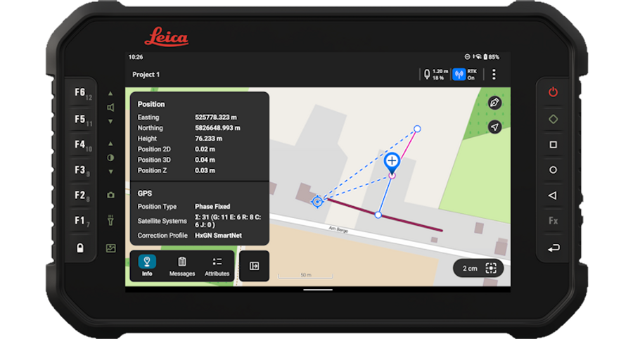 Leica CSX8 8" Android Rugged Tablet Field Computer