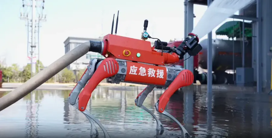 Unitree B2 Fire Fighting Robot with water Canon